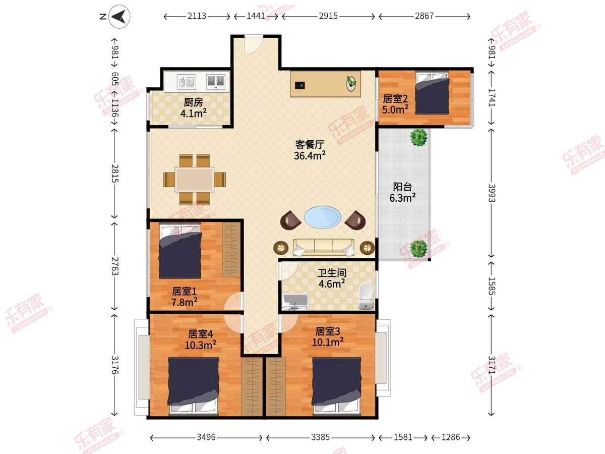 京华中央御园户型图