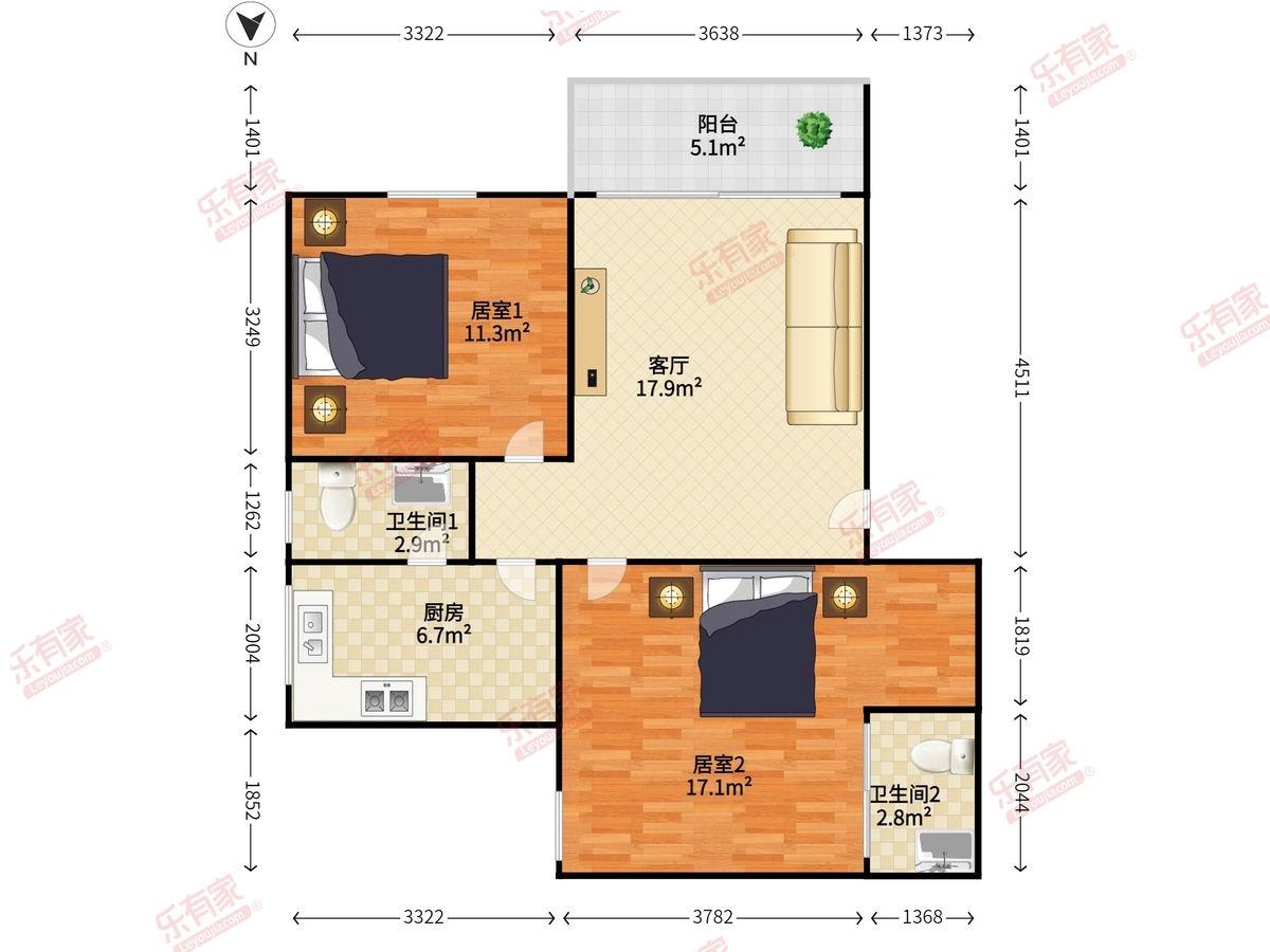 顺景飞扬居户型图