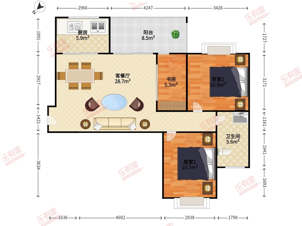 虎门国际公馆户型图