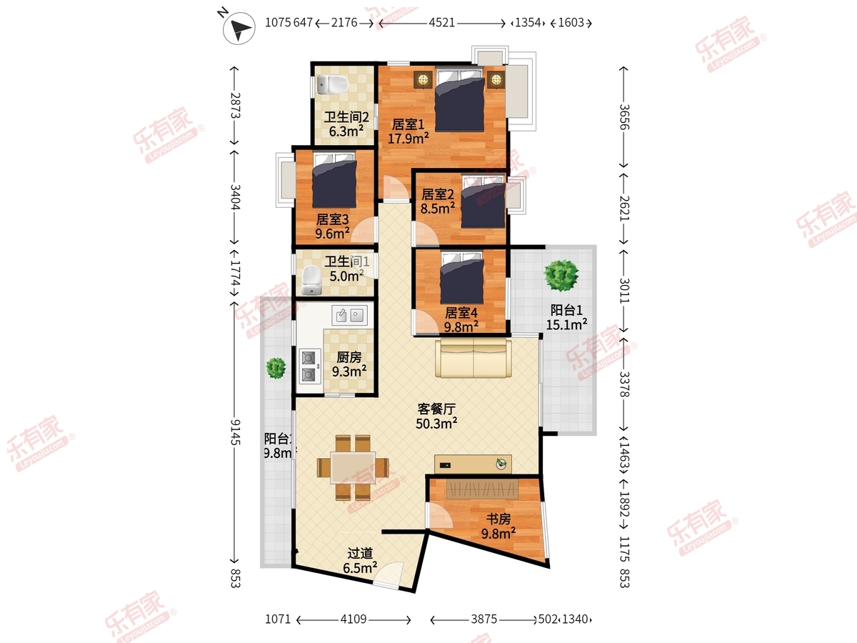 淘金山湖景花园一期户型图