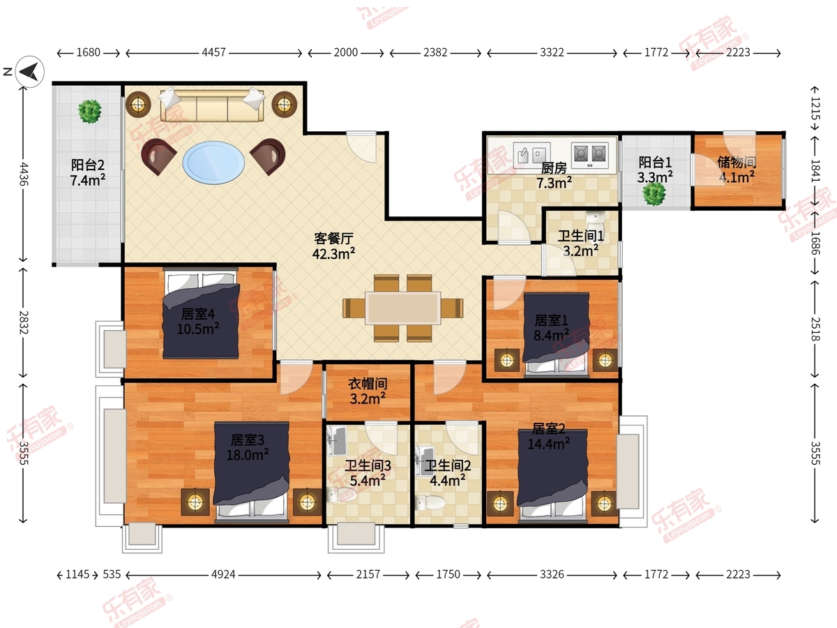 凯蓝滨江公馆户型图