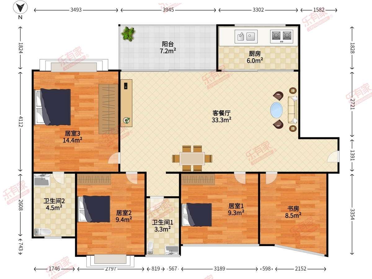 铭筑荔苑户型图