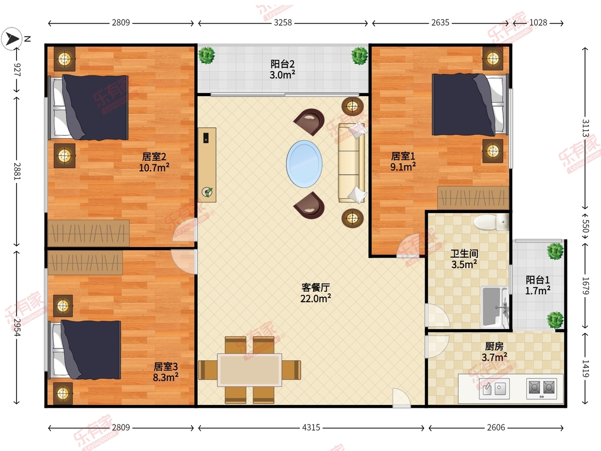 都市名园户型图