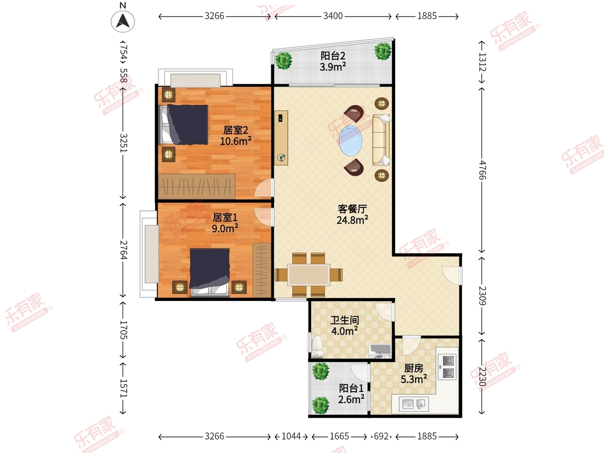 陶然庭苑户型图