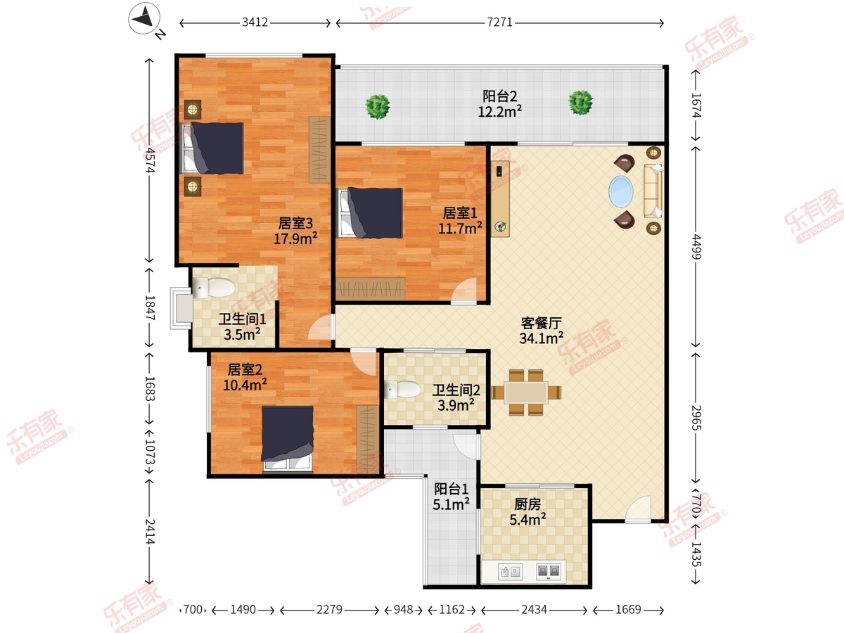 高发西岸花园一期户型图