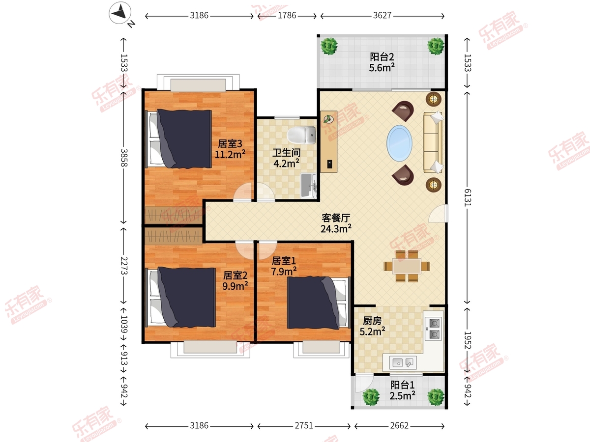 中海翠林兰溪园户型图