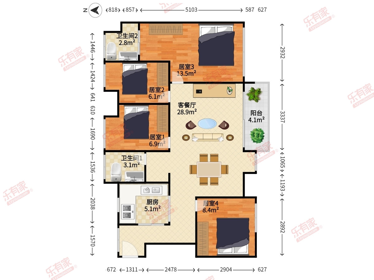 鸿荣源壹成中心花园5区户型图