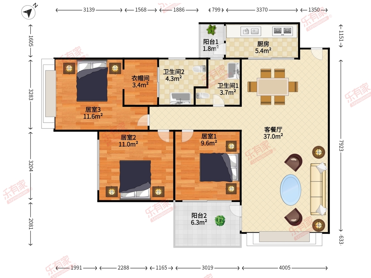 香山美墅云颂户型图