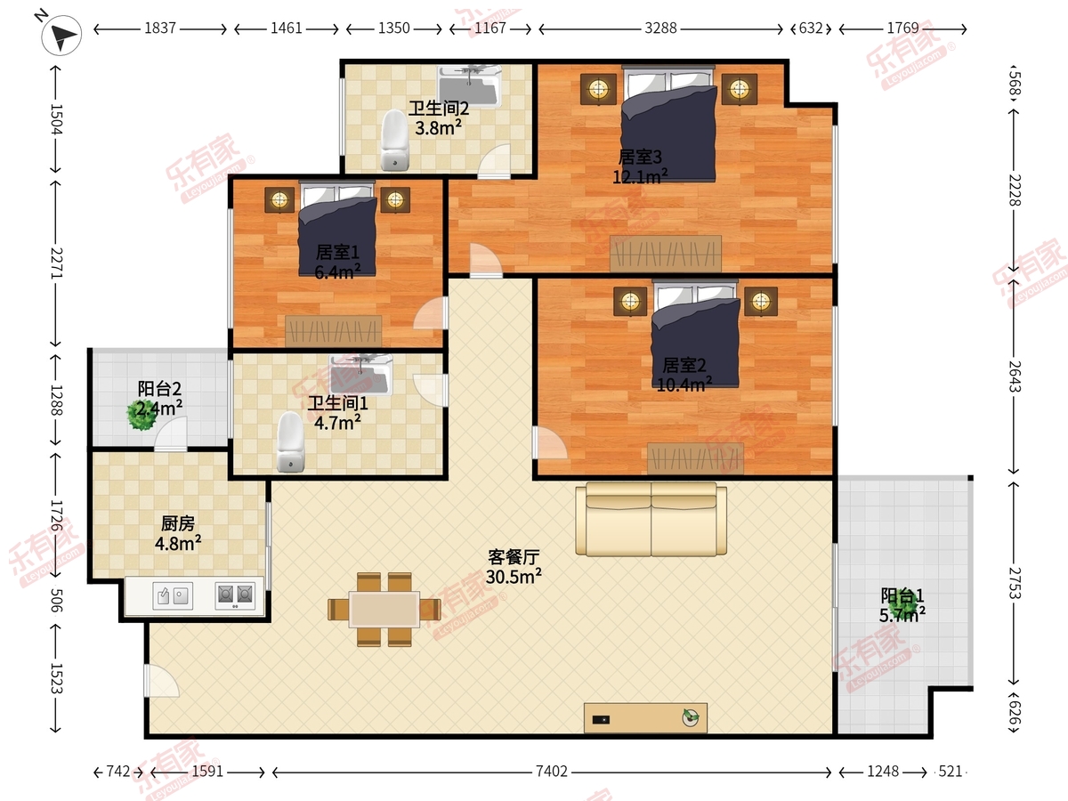 越秀可逸豪苑户型图