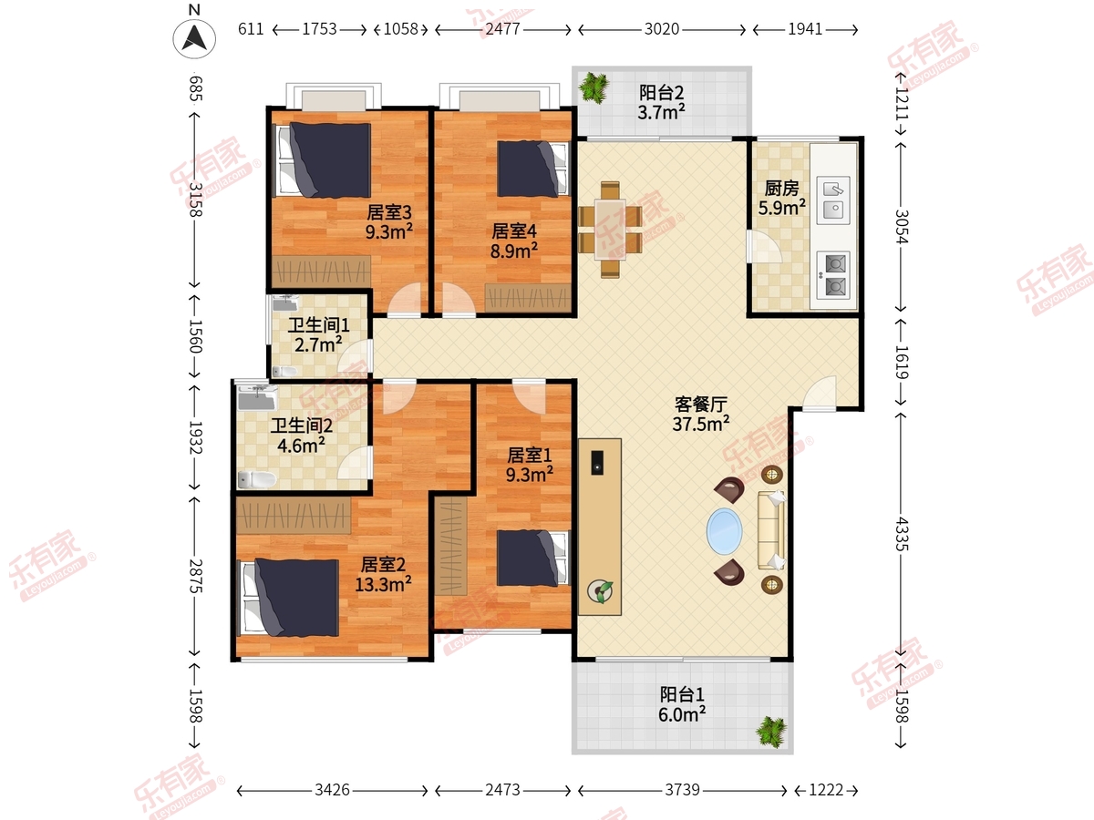 万科四季花城六期户型图