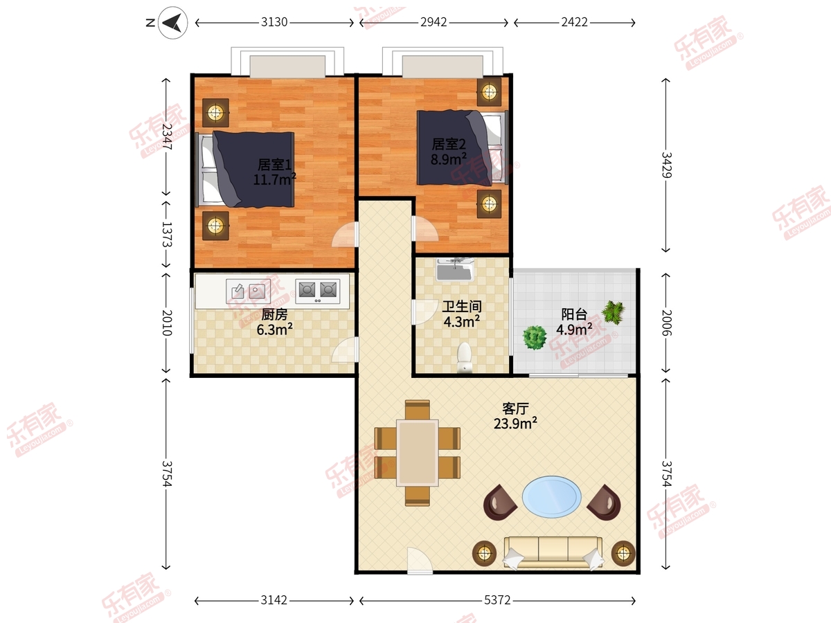 新安湖花园二期户型图