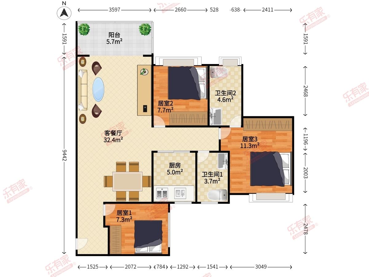 珠江四季悦城户型图