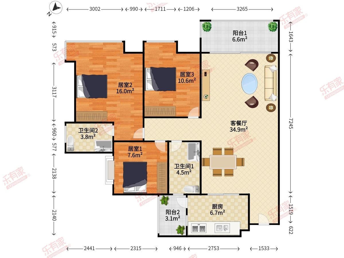 佛奥阳光花园户型图