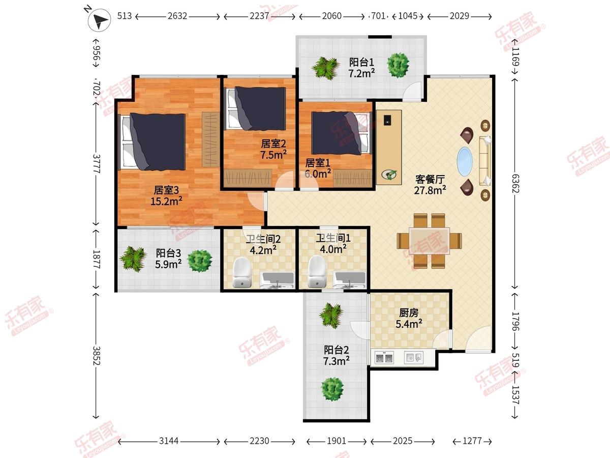 和黄懿花园户型图