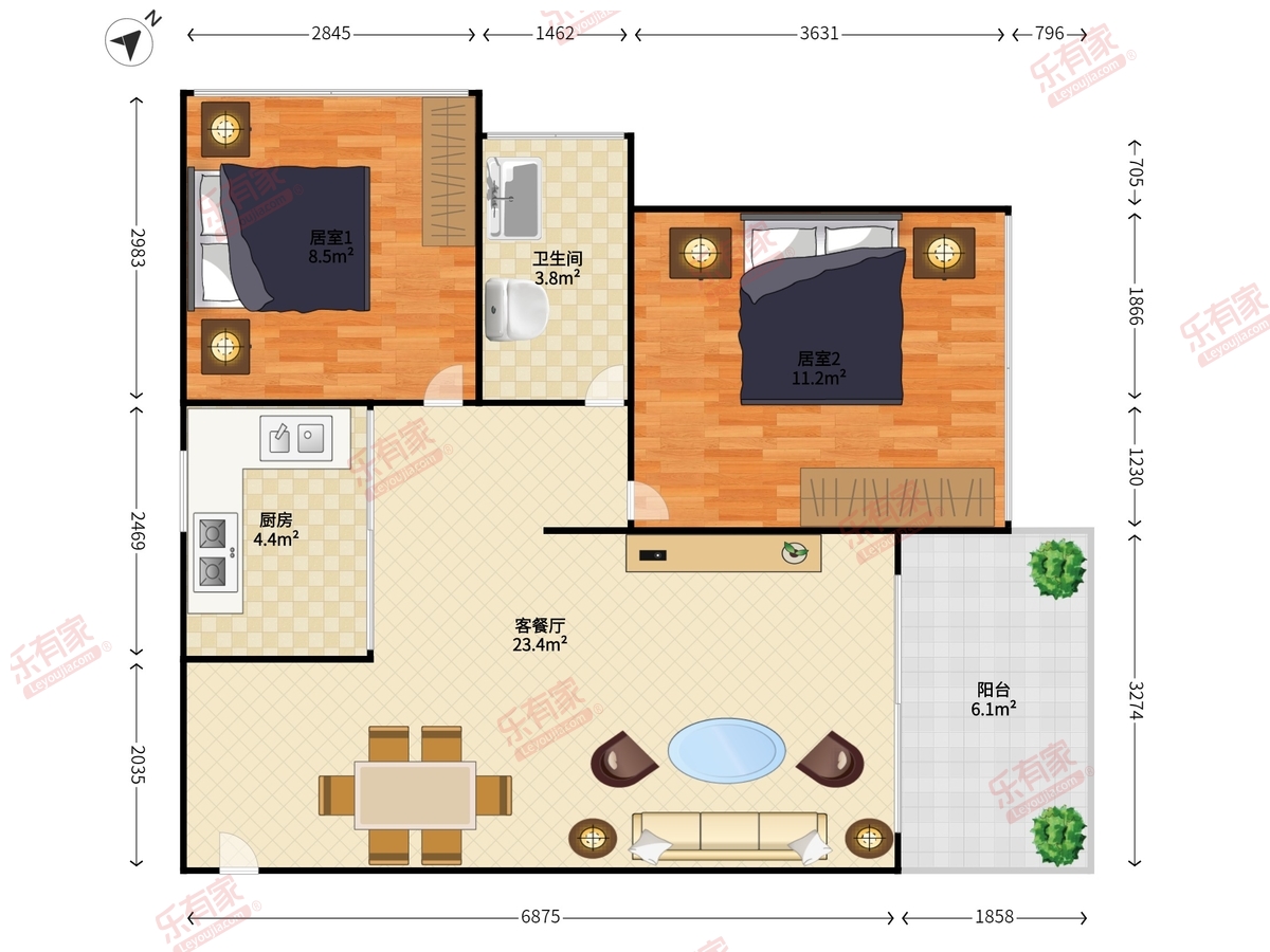 西城雅筑花苑户型图
