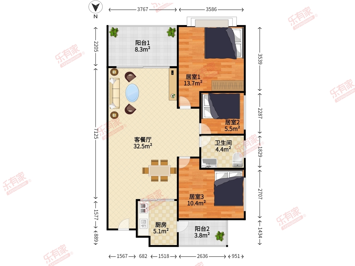 王府钓鱼台户型图