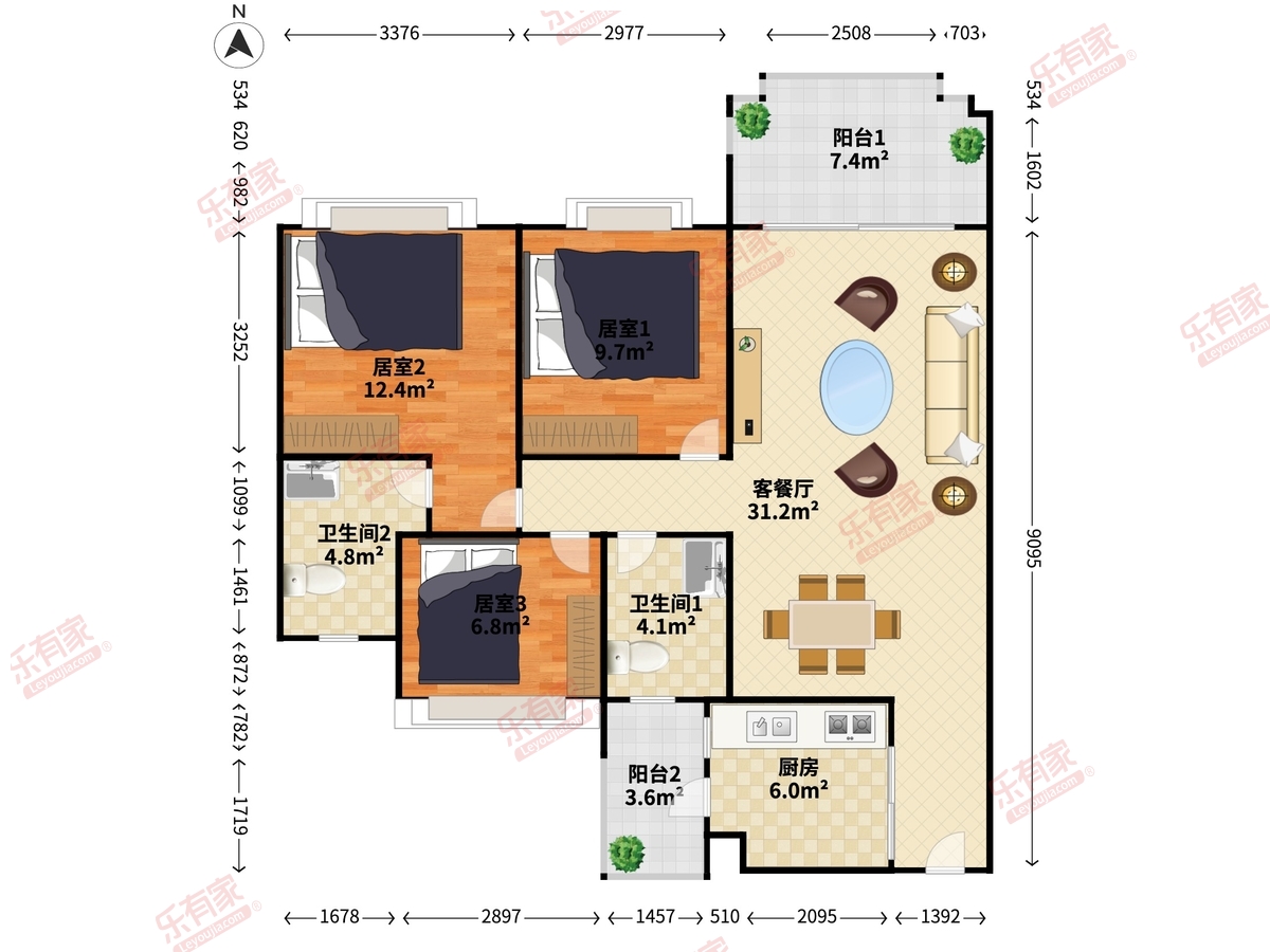 融创香山府户型图