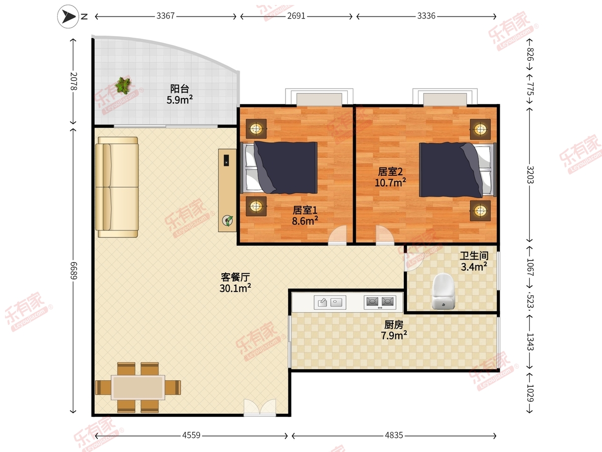 理想蓝堡国际花园户型图