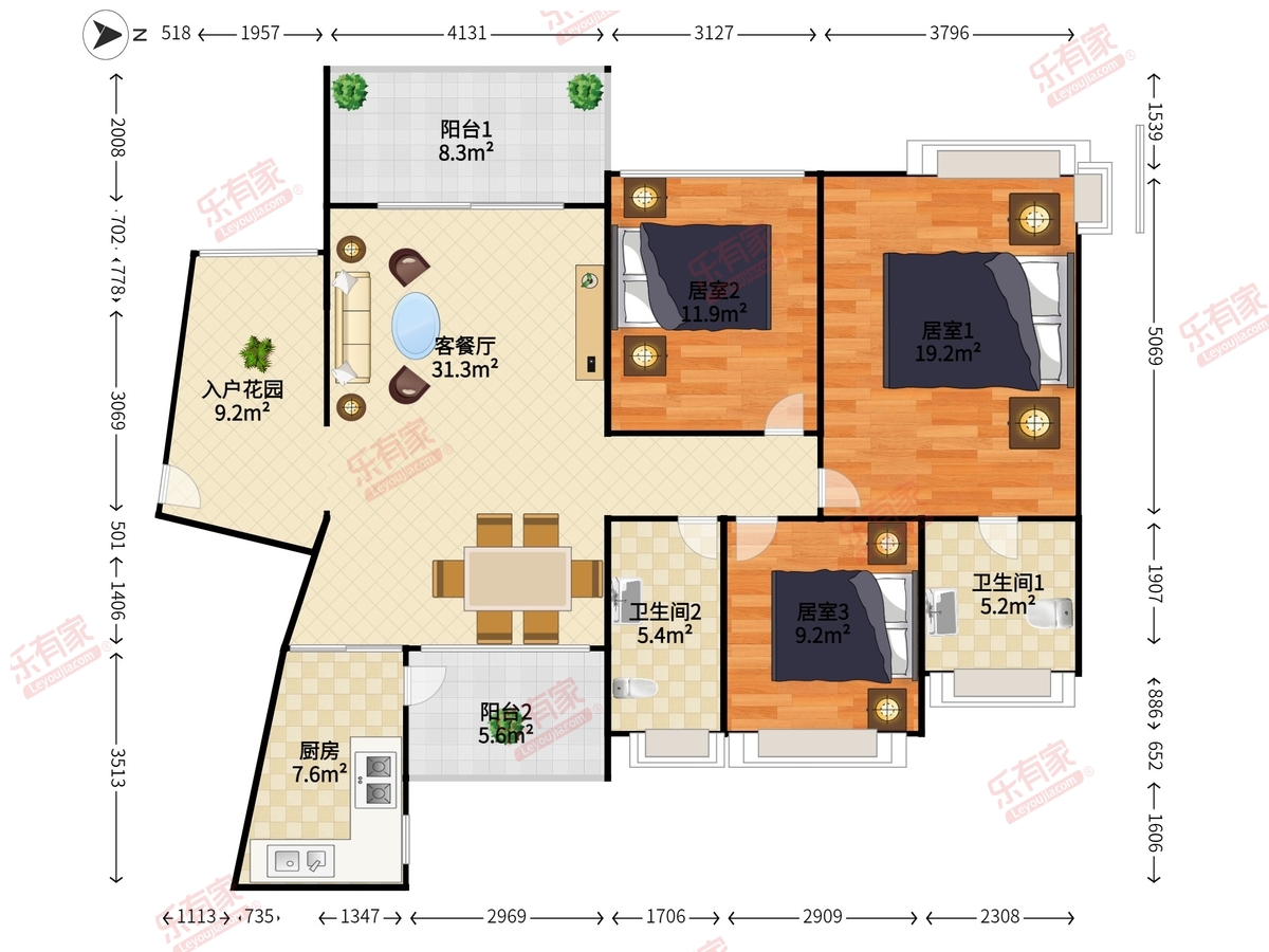 益田大运城邦二期户型图