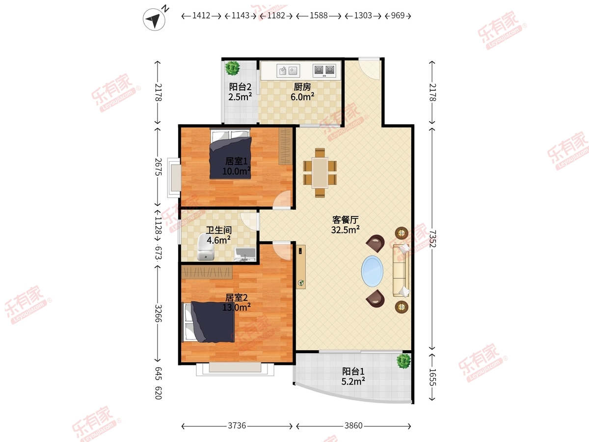 桃源居13区户型图