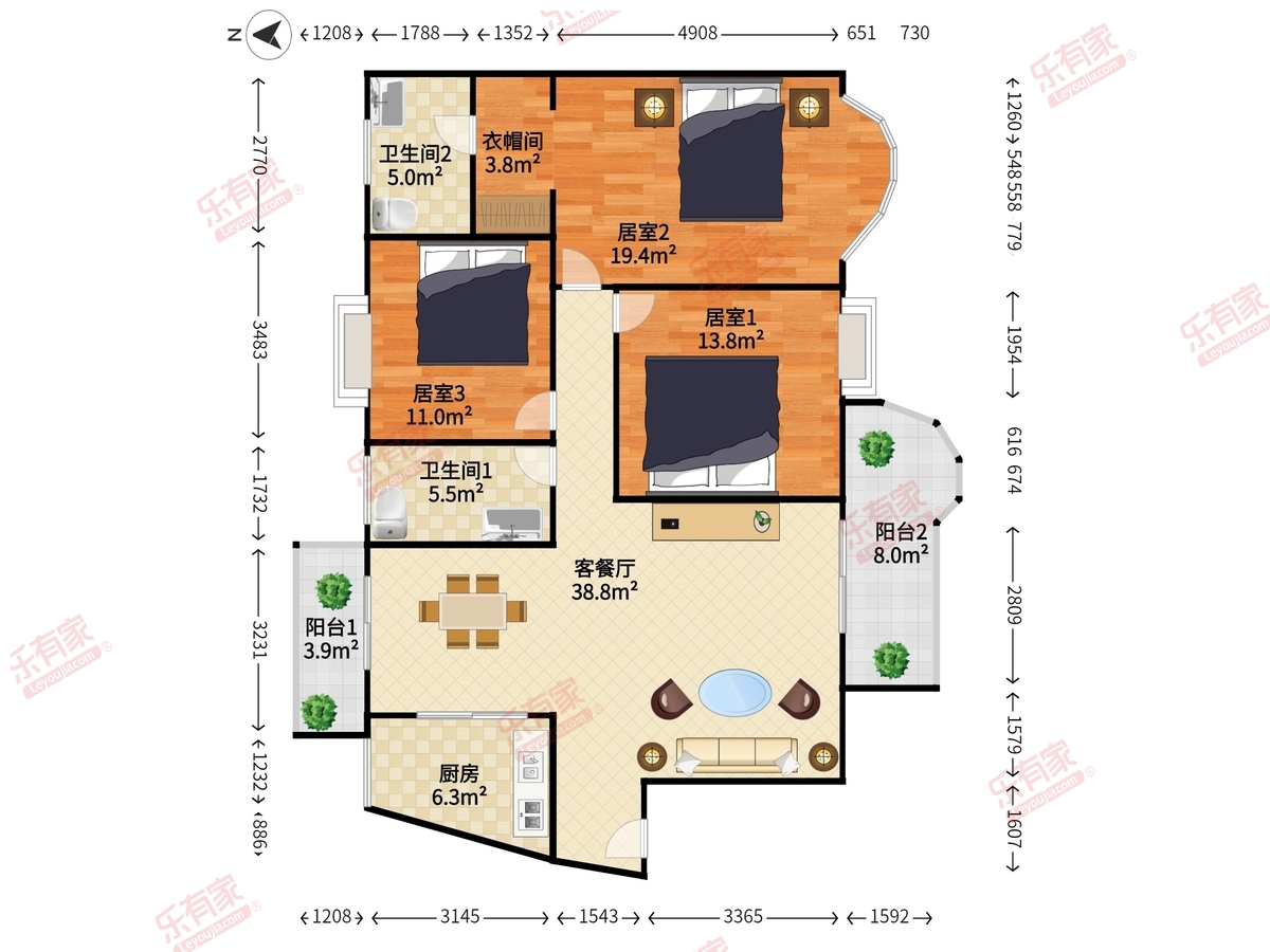 湖州山水华府户型图图片