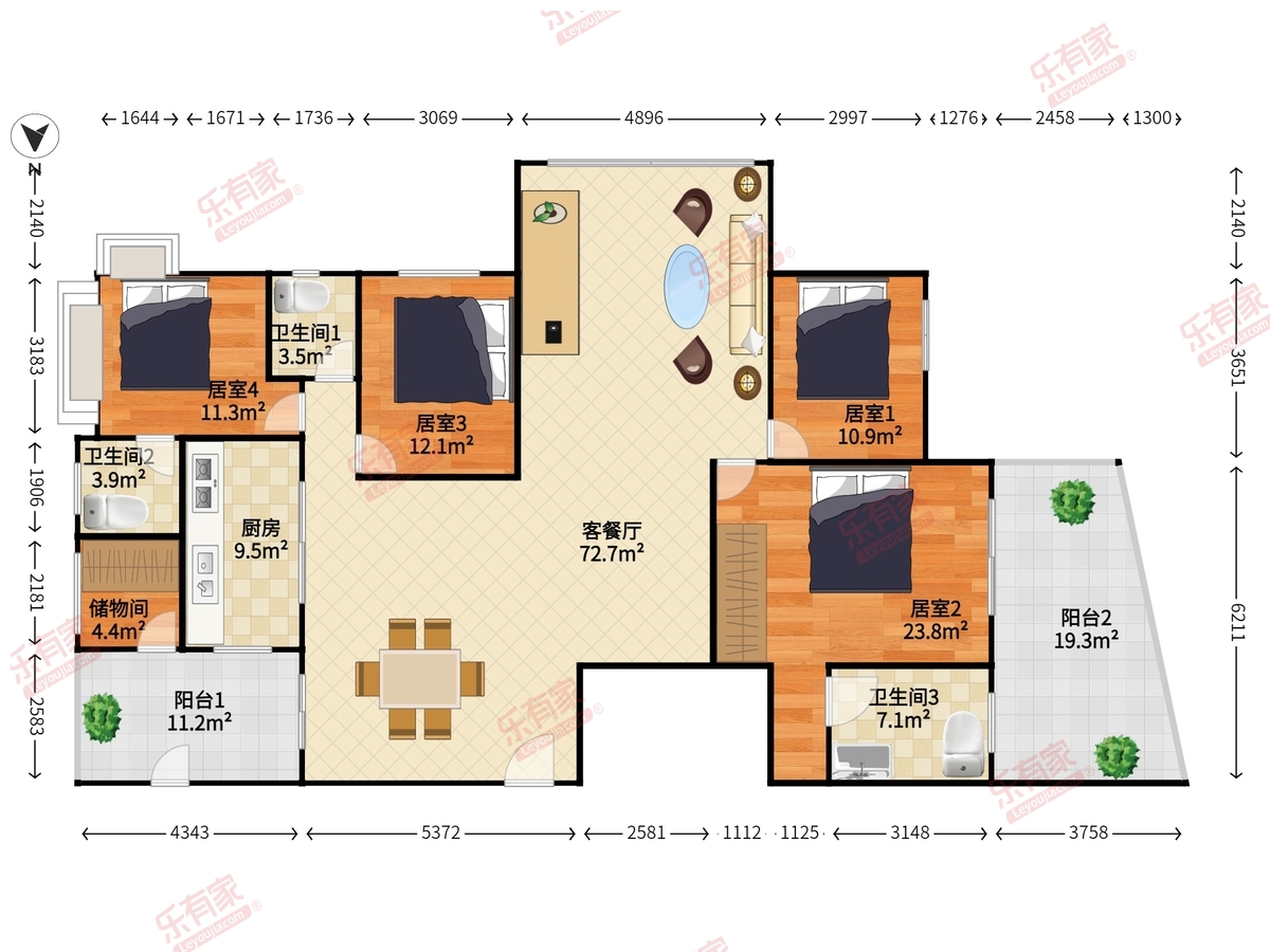 圣莫丽斯花园三期户型图