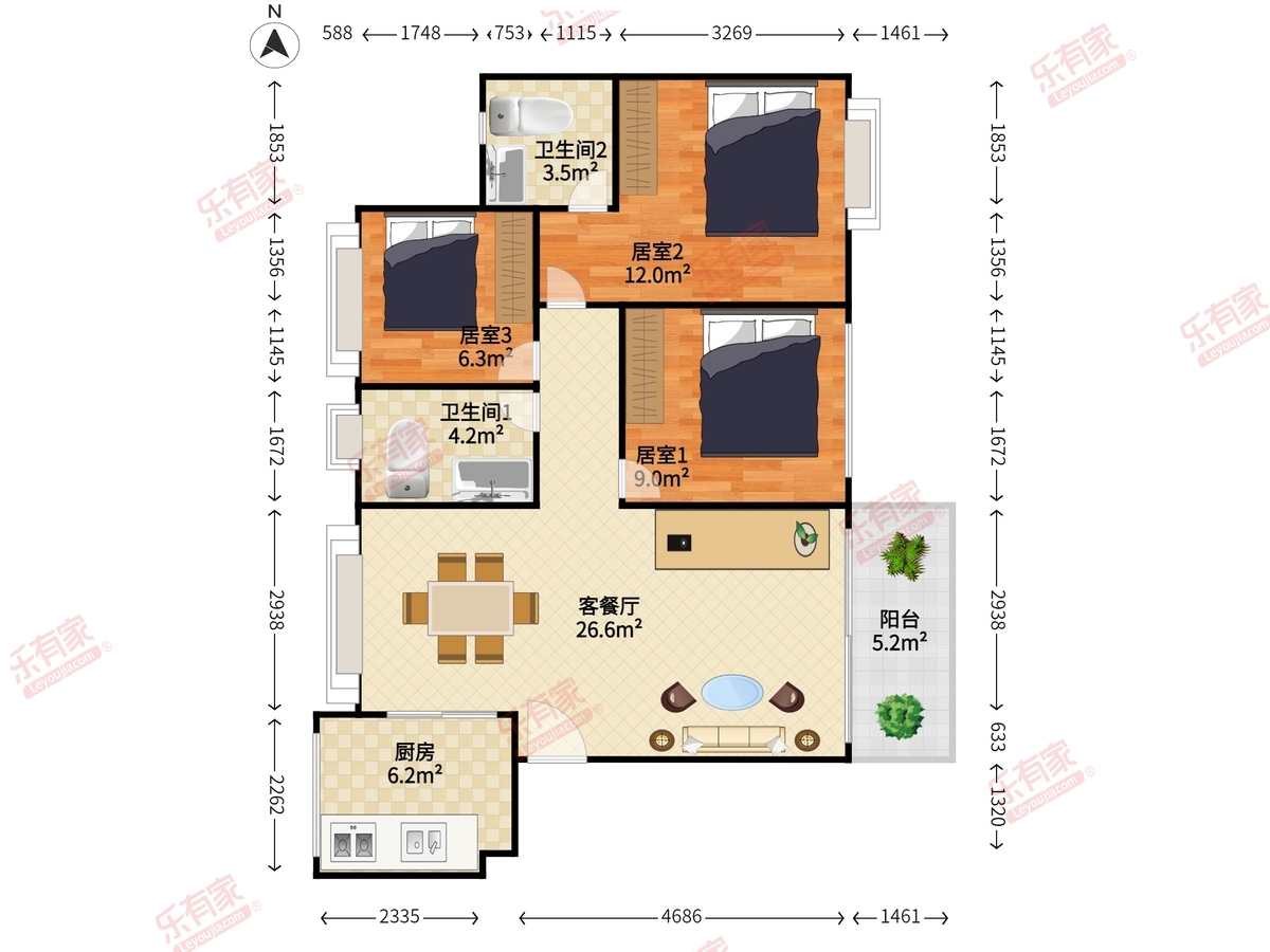 中森公园华府户型图