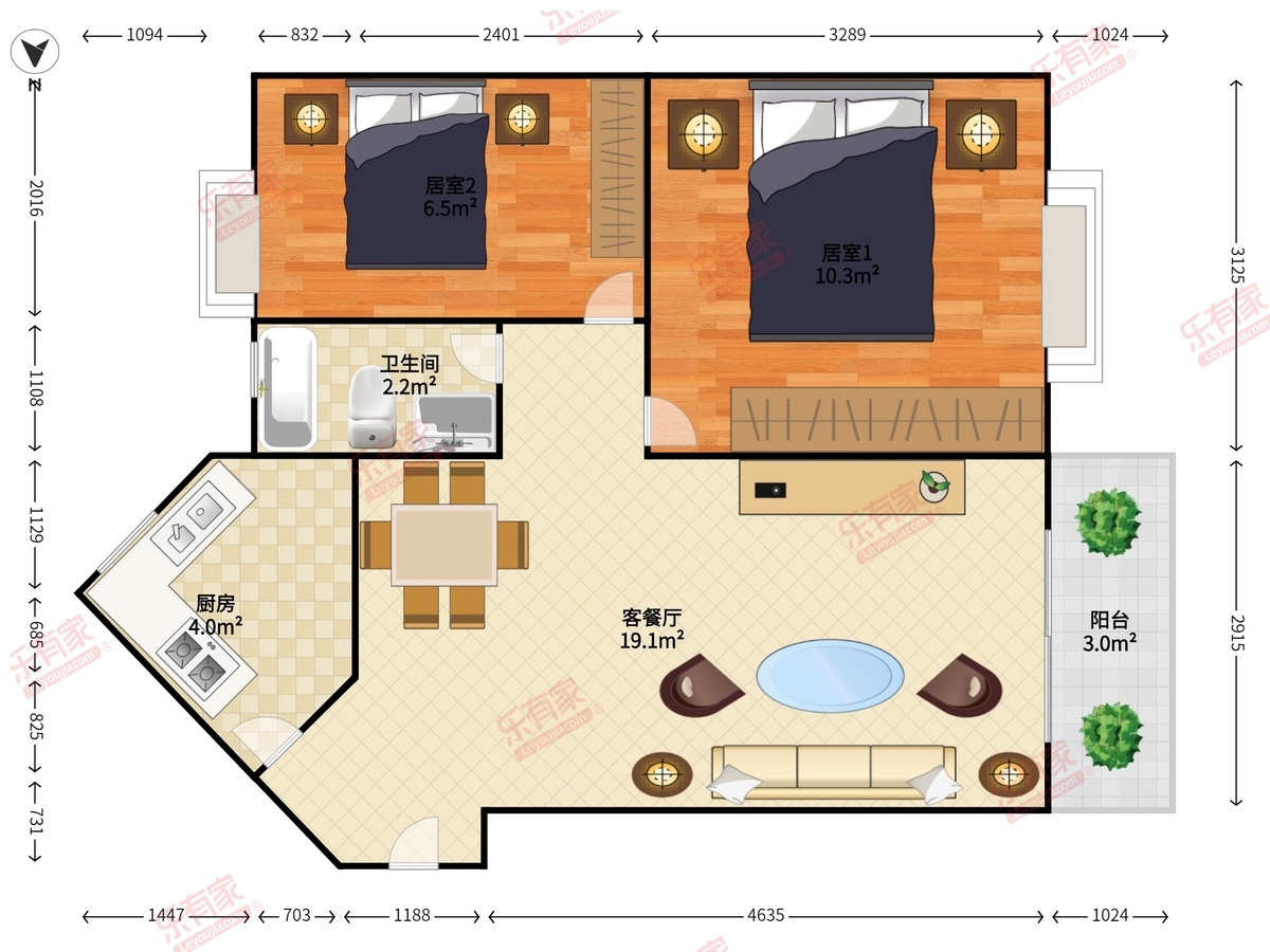 东方美地苑户型图