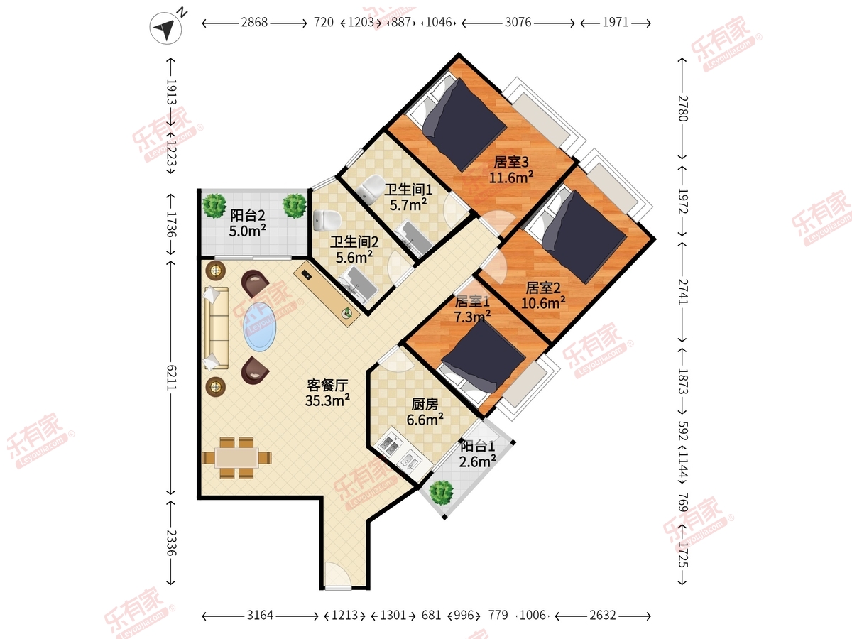 惠泽南苑户型图