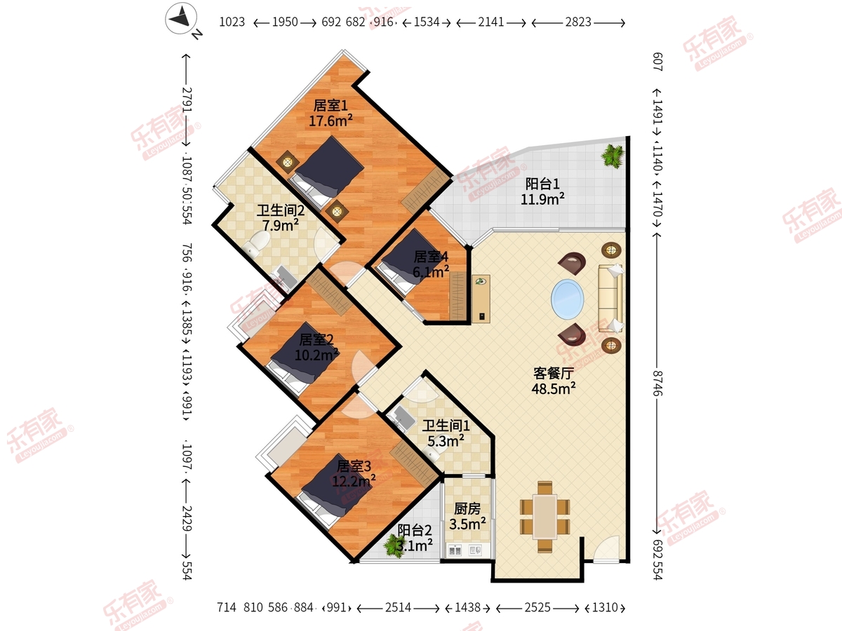 万科金域蓝湾二期户型图