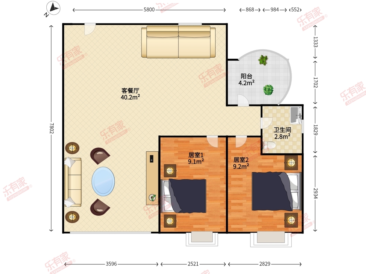 都会100户型图