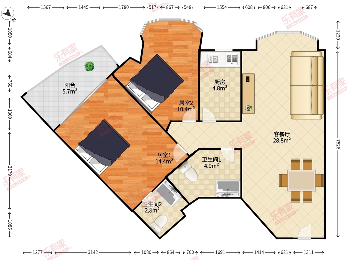 枫丹雅苑户型图