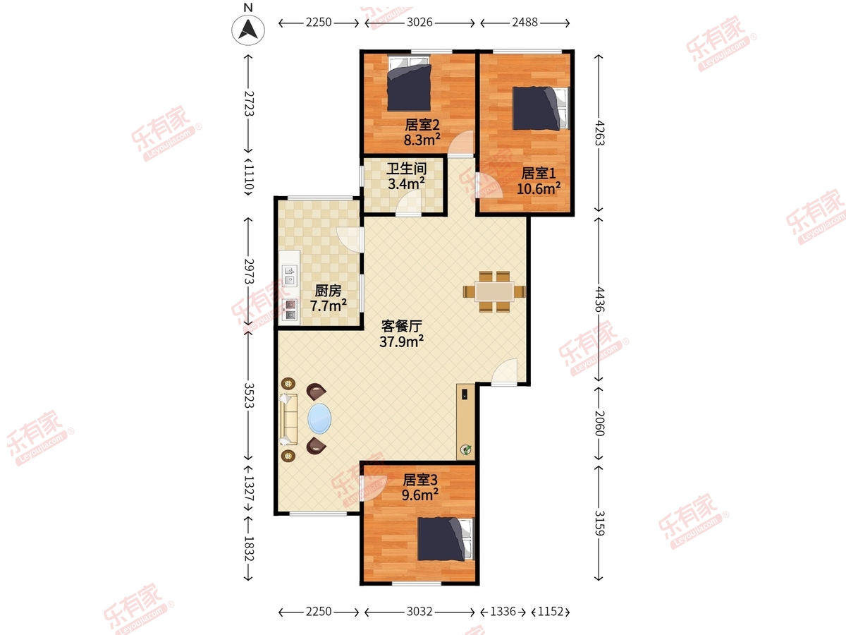 园岭新村户型图