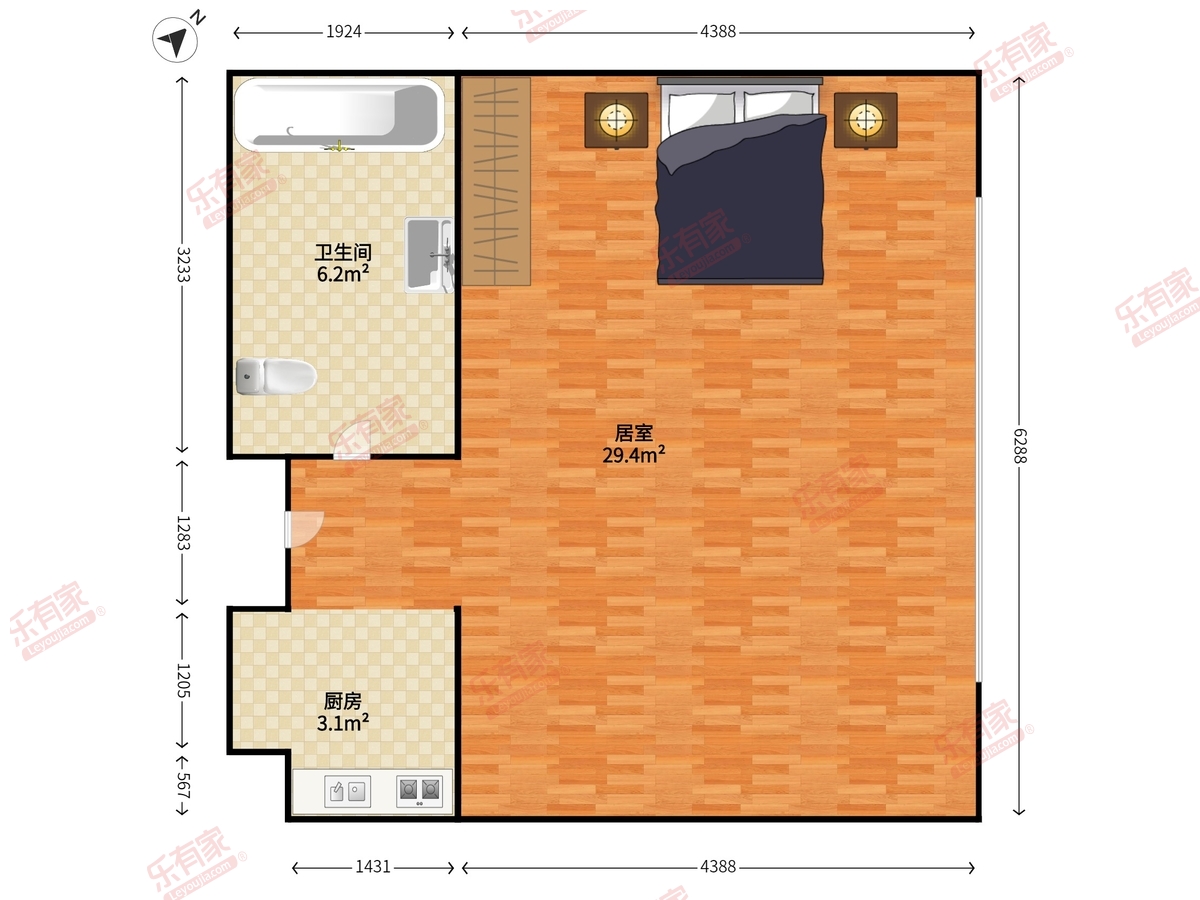 华鸿公寓酒店户型图