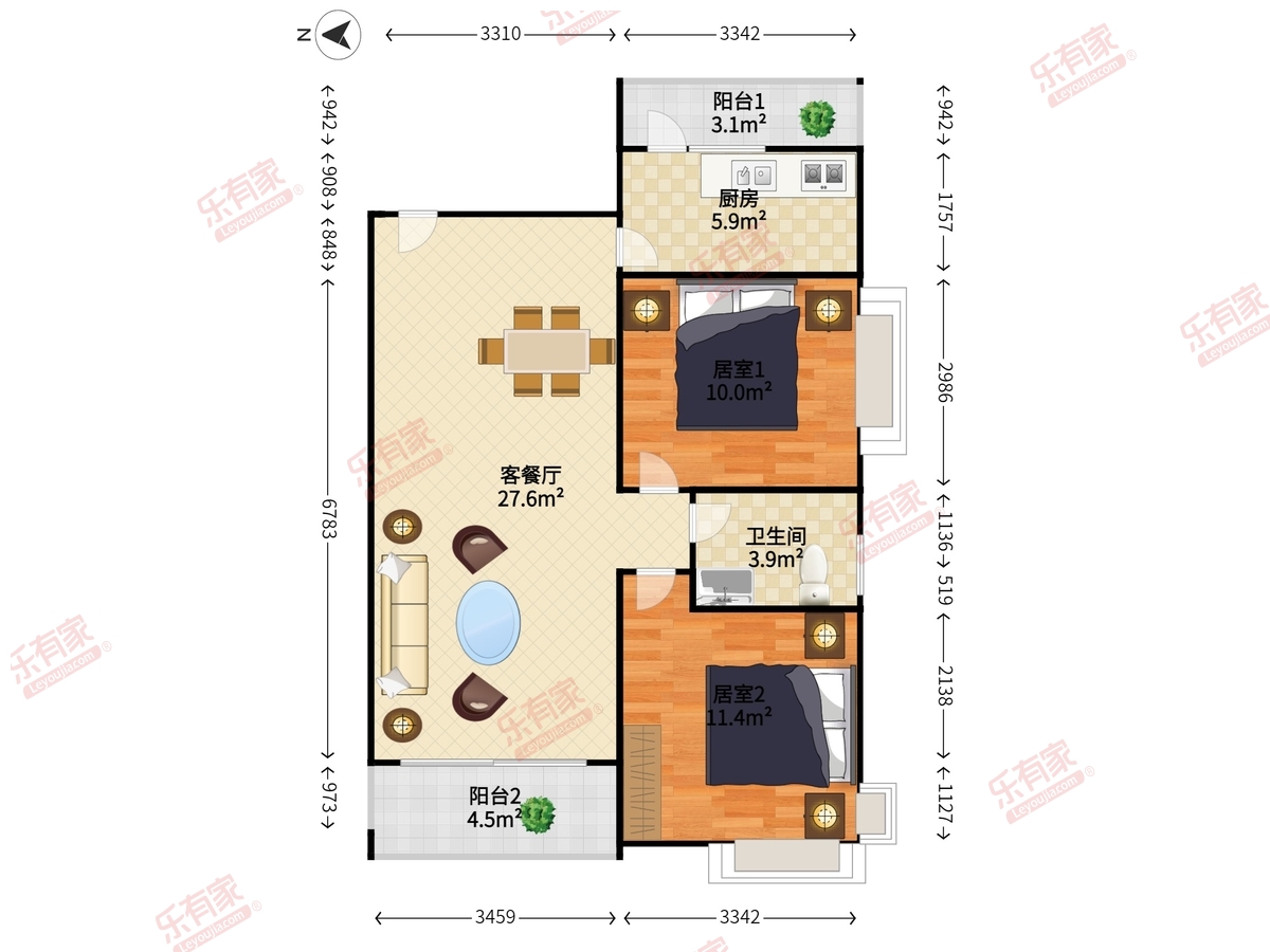 鸣泉居户型图