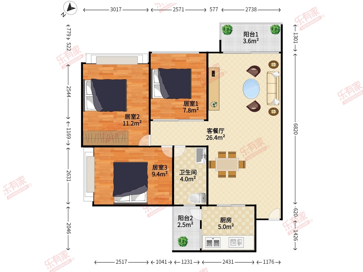 庄士8号三期滨江豪园户型图