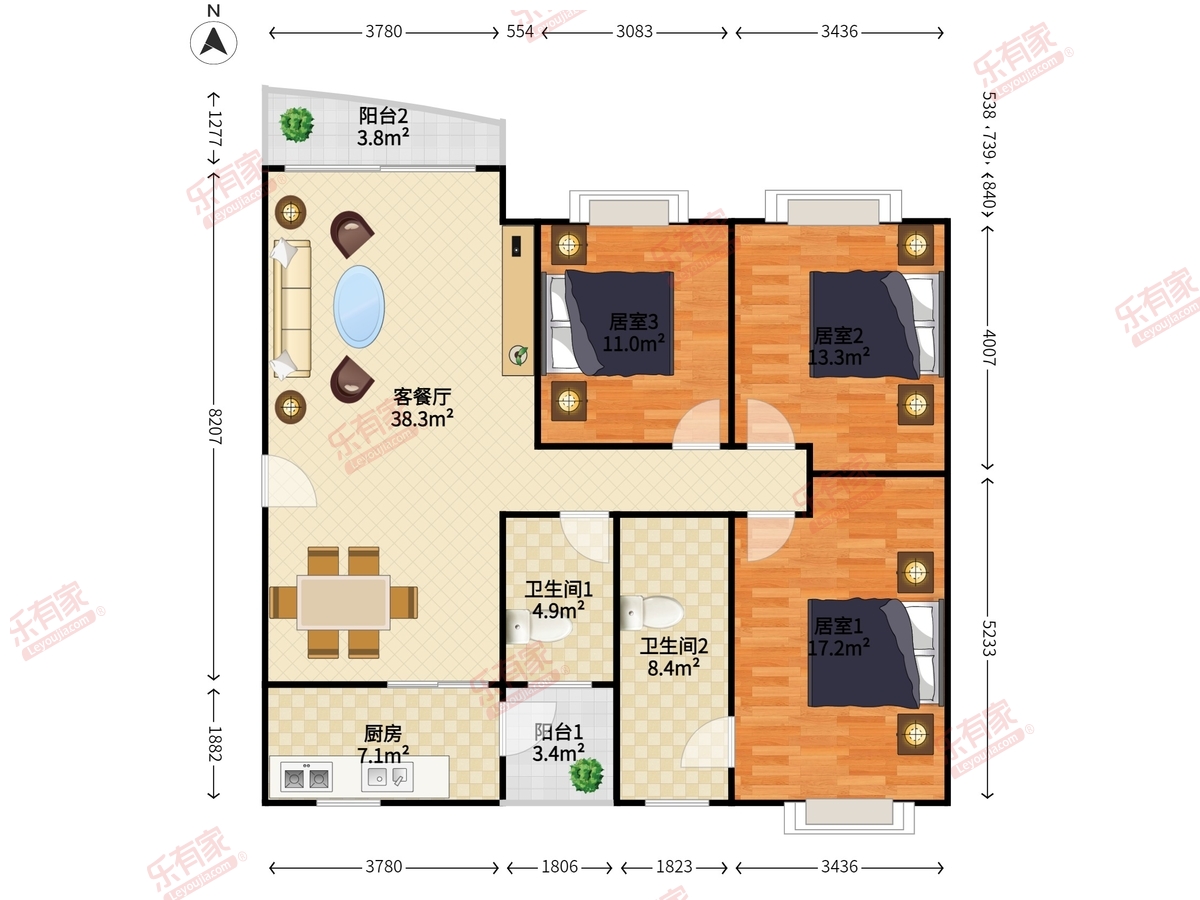 桃源居13区户型图