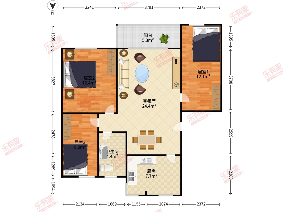 丰润花园住宅户型图