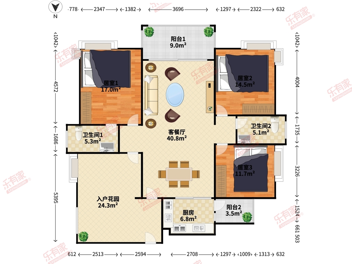 裕港豪庭（熙园）户型图