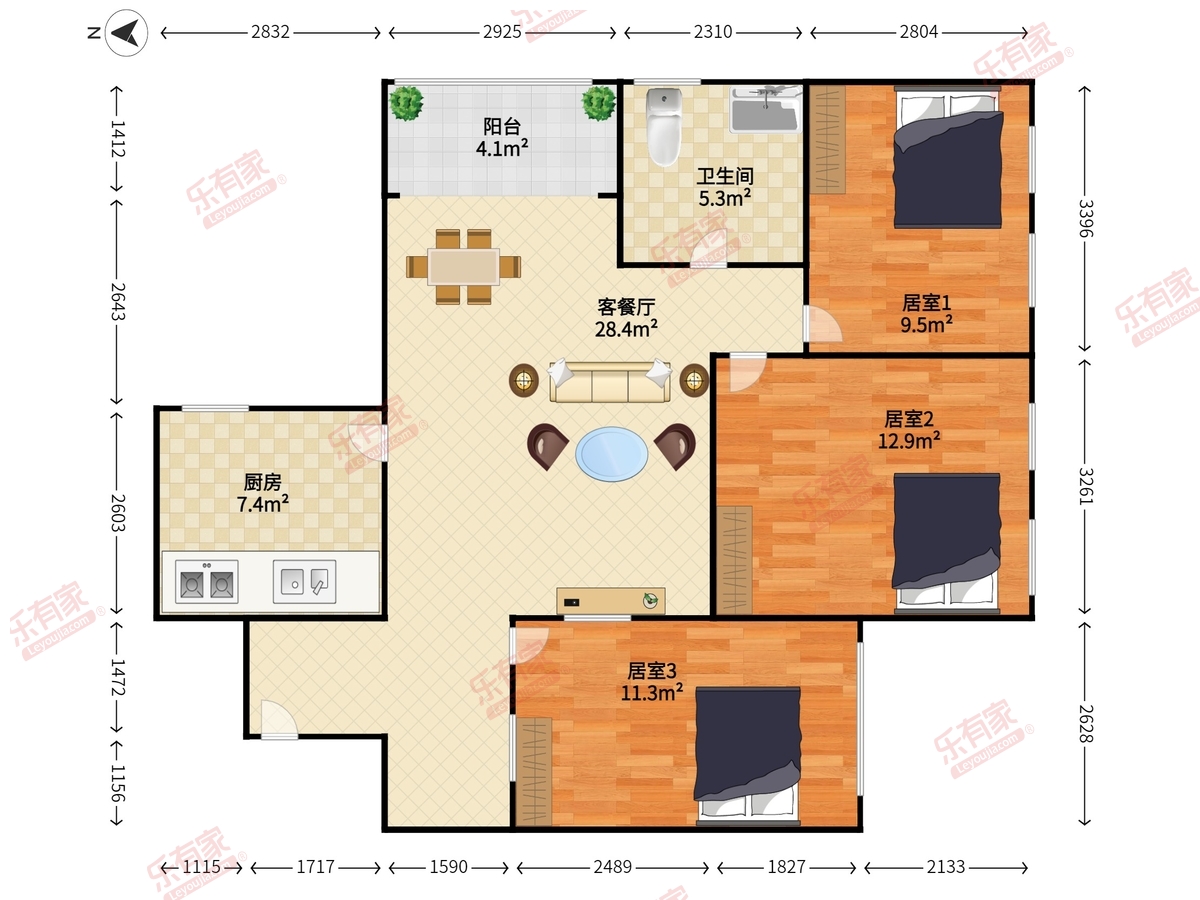 名雅苑户型图