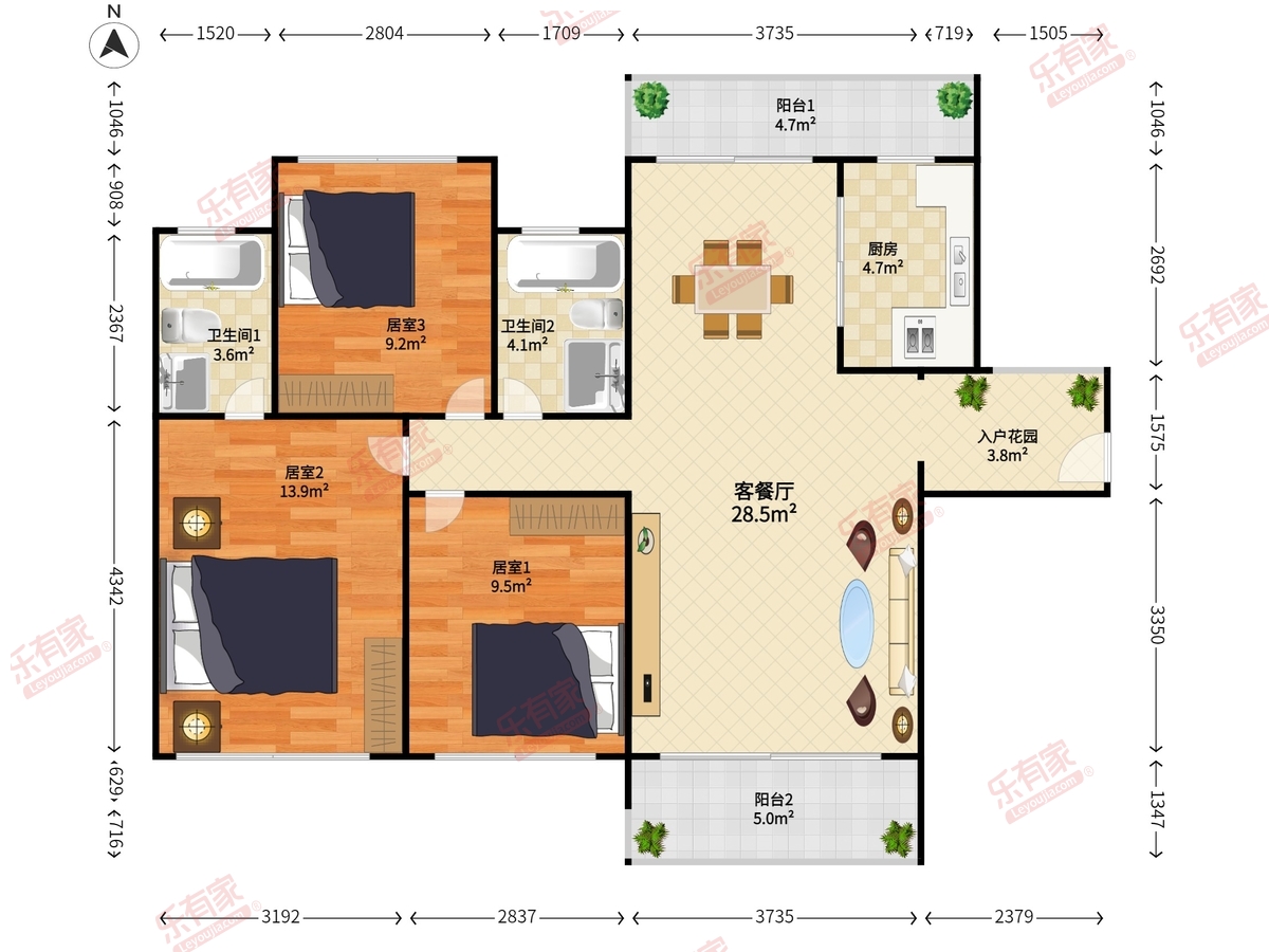 京华假日湾二期 3房2厅2卫 115㎡-珠海京华假日湾二期二手房