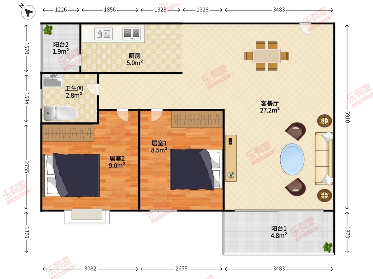 四号线白石龙，正规两房-深圳汇龙苑租房