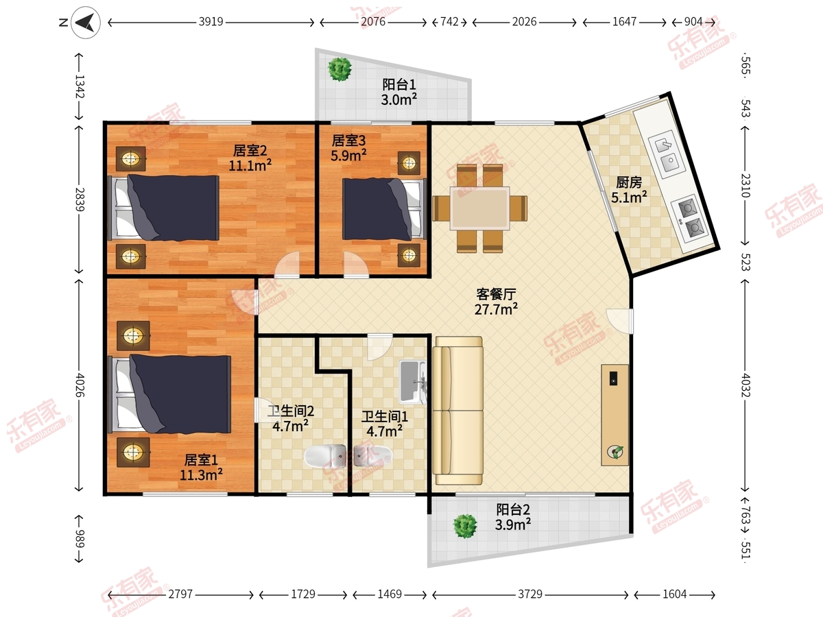 银泉花园户型图
