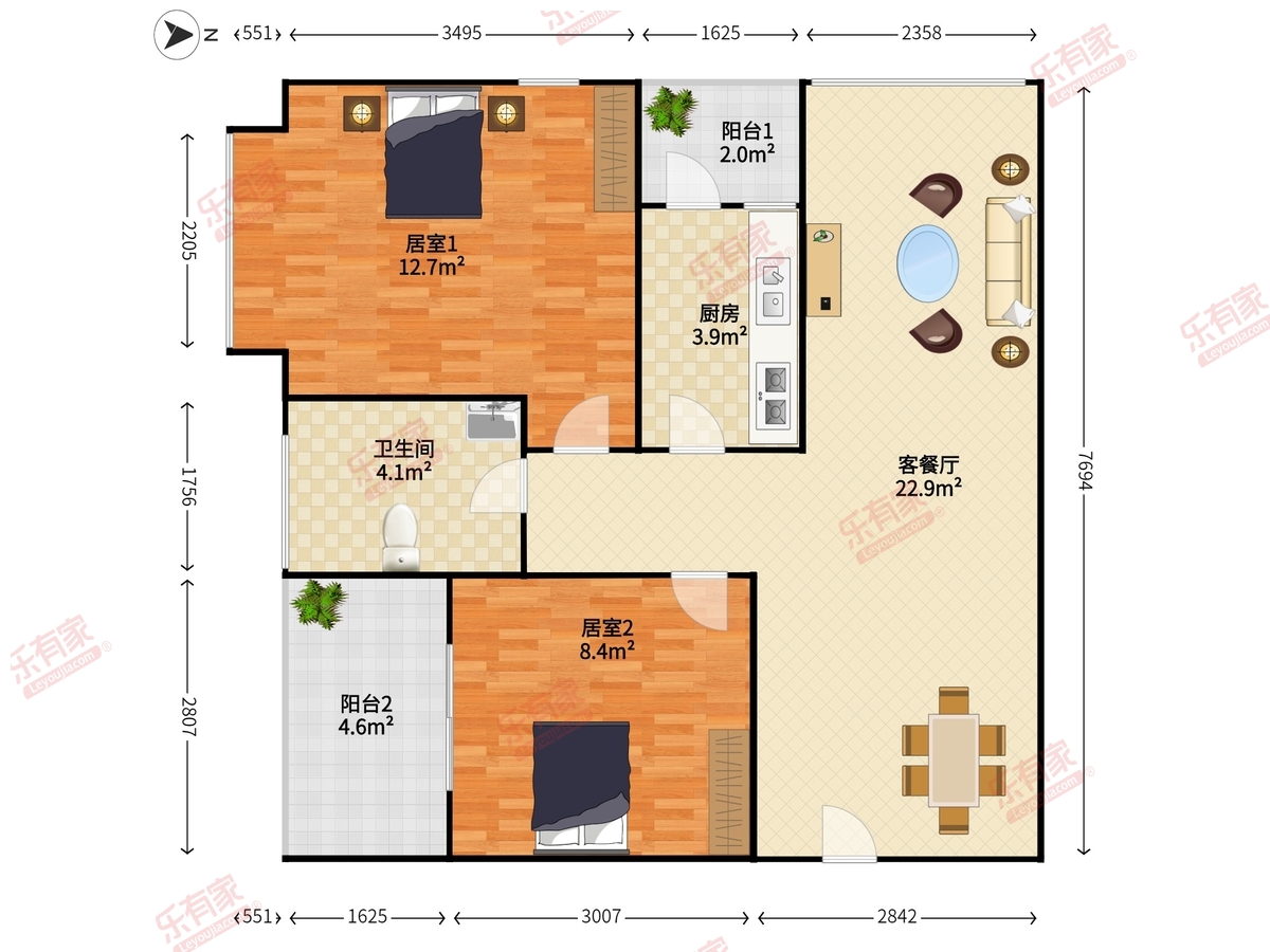 御锦公馆户型图