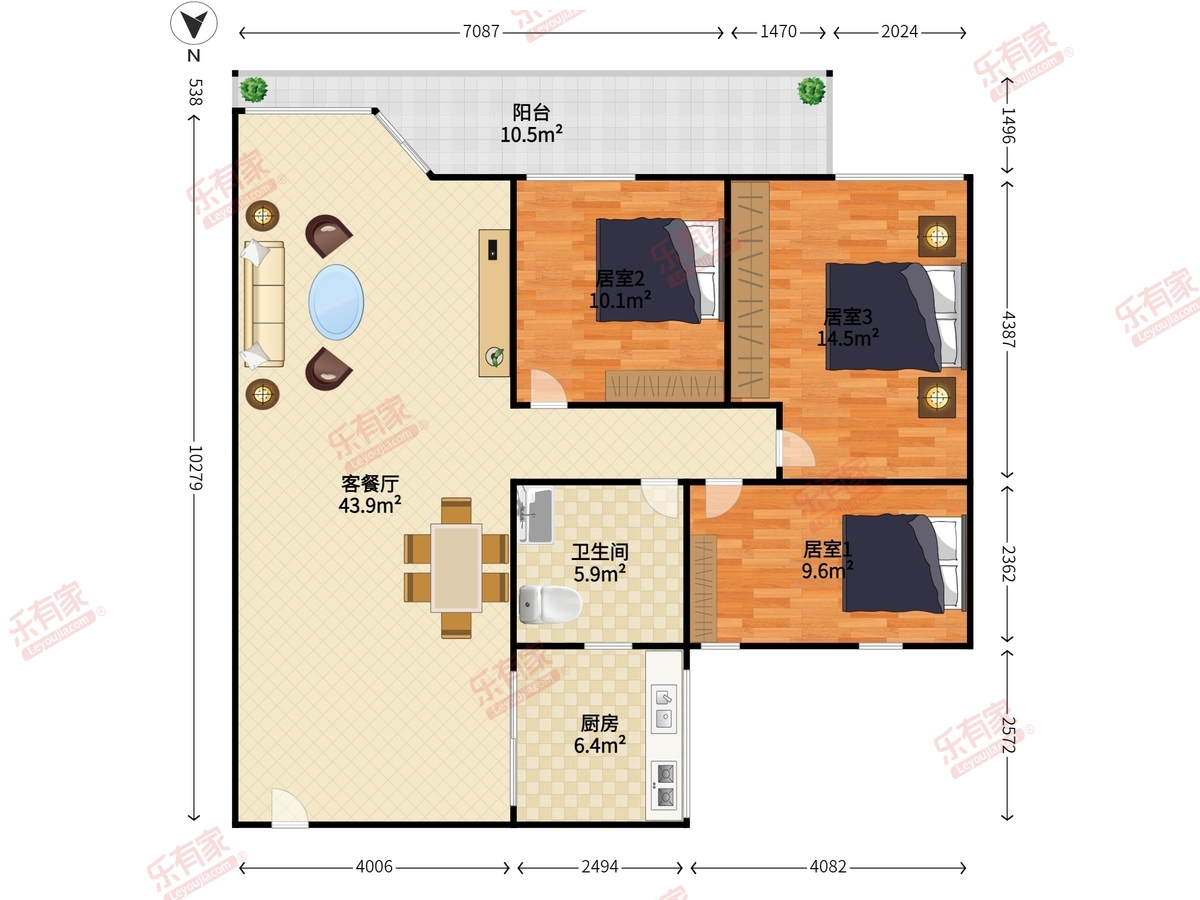 兰园商住楼户型图