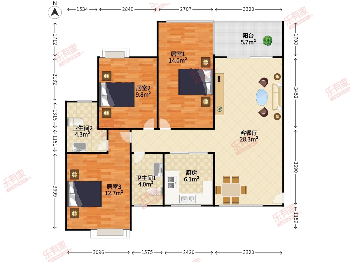 花都家和春晓苑户型图