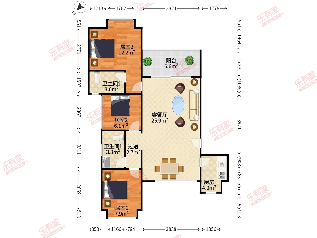 前海港湾花园户型图