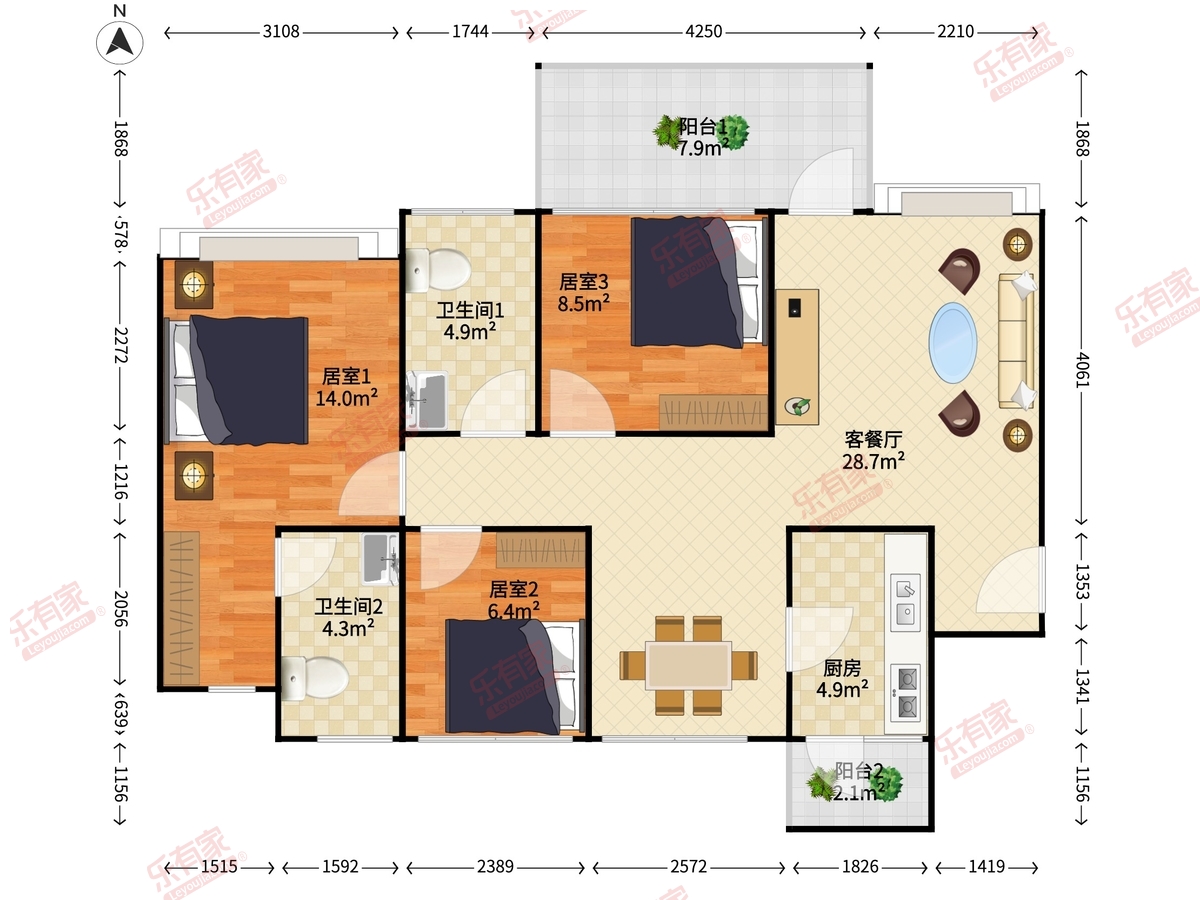 佳兆业悦峰花园户型图