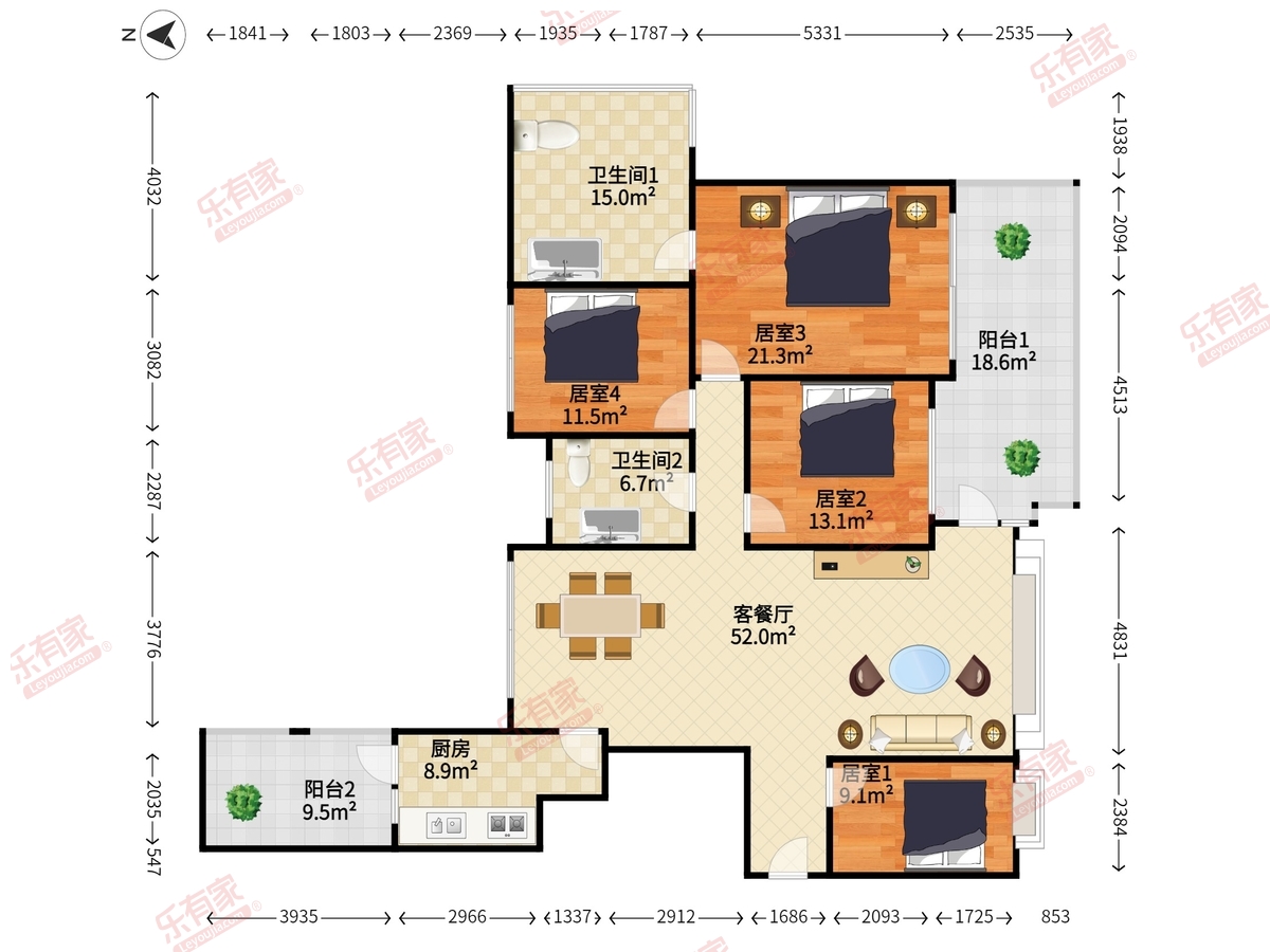半山海景兰溪谷二期户型图
