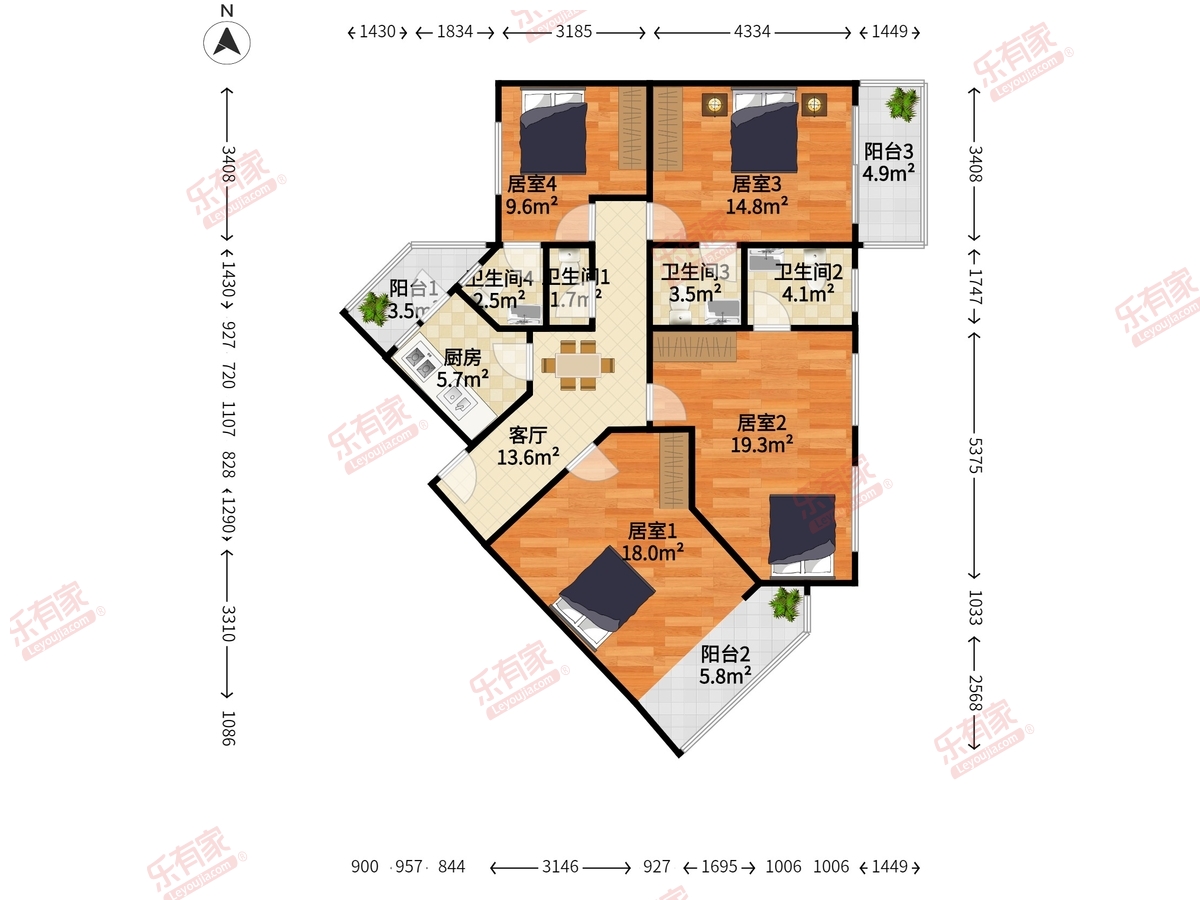 上梅林深华科技宿舍楼，重点学校旁，方正户型带空中花园，毗邻大型公园。